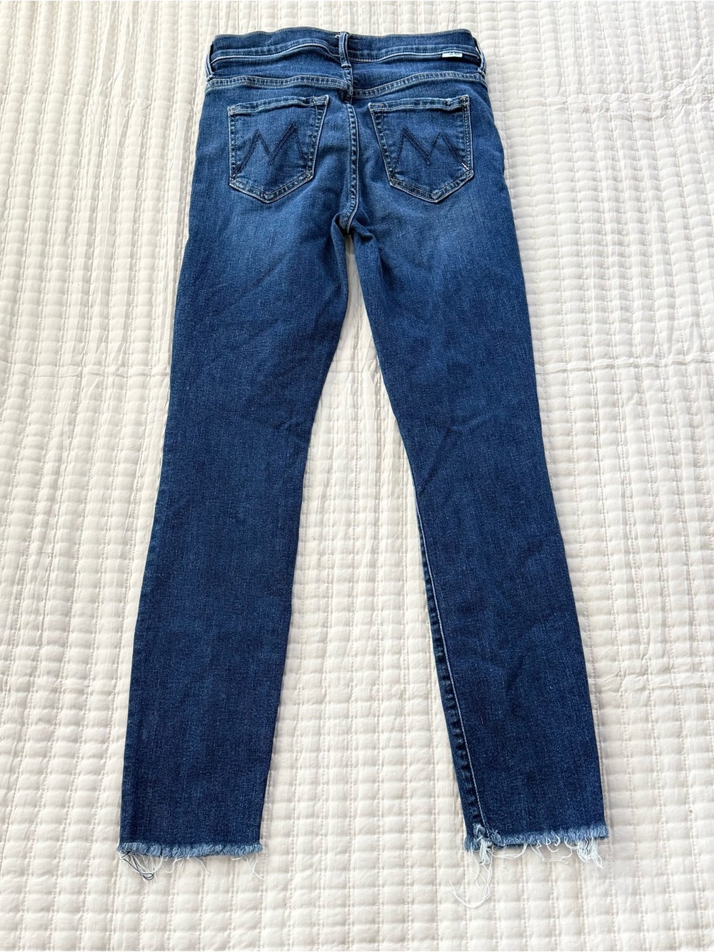 MOTHER The Stunner Ankle Fray Jeans 25 Button Fly Raw Hem - Picture 2 of 7